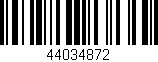 Código de barras (EAN, GTIN, SKU, ISBN): '44034872'