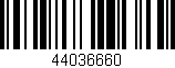 Código de barras (EAN, GTIN, SKU, ISBN): '44036660'