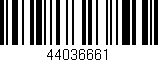 Código de barras (EAN, GTIN, SKU, ISBN): '44036661'