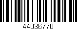 Código de barras (EAN, GTIN, SKU, ISBN): '44036770'