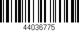 Código de barras (EAN, GTIN, SKU, ISBN): '44036775'