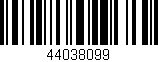 Código de barras (EAN, GTIN, SKU, ISBN): '44038099'
