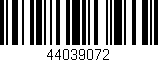 Código de barras (EAN, GTIN, SKU, ISBN): '44039072'