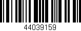 Código de barras (EAN, GTIN, SKU, ISBN): '44039159'