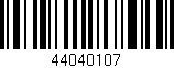 Código de barras (EAN, GTIN, SKU, ISBN): '44040107'