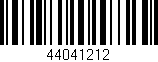 Código de barras (EAN, GTIN, SKU, ISBN): '44041212'