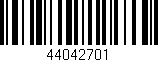 Código de barras (EAN, GTIN, SKU, ISBN): '44042701'