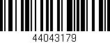 Código de barras (EAN, GTIN, SKU, ISBN): '44043179'