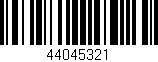 Código de barras (EAN, GTIN, SKU, ISBN): '44045321'