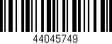 Código de barras (EAN, GTIN, SKU, ISBN): '44045749'