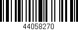 Código de barras (EAN, GTIN, SKU, ISBN): '44058270'