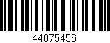 Código de barras (EAN, GTIN, SKU, ISBN): '44075456'