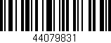 Código de barras (EAN, GTIN, SKU, ISBN): '44079831'