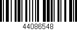 Código de barras (EAN, GTIN, SKU, ISBN): '44086548'