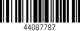 Código de barras (EAN, GTIN, SKU, ISBN): '44087787'