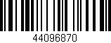Código de barras (EAN, GTIN, SKU, ISBN): '44096870'