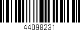 Código de barras (EAN, GTIN, SKU, ISBN): '44098231'