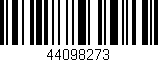 Código de barras (EAN, GTIN, SKU, ISBN): '44098273'