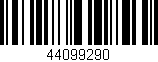 Código de barras (EAN, GTIN, SKU, ISBN): '44099290'