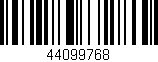 Código de barras (EAN, GTIN, SKU, ISBN): '44099768'