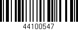 Código de barras (EAN, GTIN, SKU, ISBN): '44100547'