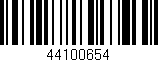 Código de barras (EAN, GTIN, SKU, ISBN): '44100654'
