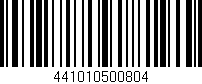 Código de barras (EAN, GTIN, SKU, ISBN): '441010500804'