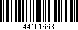 Código de barras (EAN, GTIN, SKU, ISBN): '44101663'