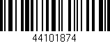 Código de barras (EAN, GTIN, SKU, ISBN): '44101874'