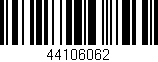 Código de barras (EAN, GTIN, SKU, ISBN): '44106062'