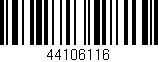 Código de barras (EAN, GTIN, SKU, ISBN): '44106116'