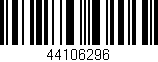 Código de barras (EAN, GTIN, SKU, ISBN): '44106296'