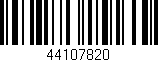 Código de barras (EAN, GTIN, SKU, ISBN): '44107820'