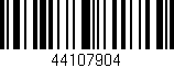 Código de barras (EAN, GTIN, SKU, ISBN): '44107904'