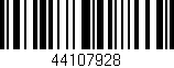 Código de barras (EAN, GTIN, SKU, ISBN): '44107928'