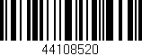 Código de barras (EAN, GTIN, SKU, ISBN): '44108520'