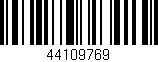 Código de barras (EAN, GTIN, SKU, ISBN): '44109769'