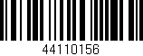 Código de barras (EAN, GTIN, SKU, ISBN): '44110156'