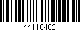 Código de barras (EAN, GTIN, SKU, ISBN): '44110482'