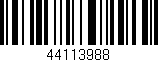 Código de barras (EAN, GTIN, SKU, ISBN): '44113988'