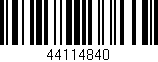 Código de barras (EAN, GTIN, SKU, ISBN): '44114840'