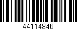 Código de barras (EAN, GTIN, SKU, ISBN): '44114846'