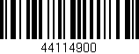 Código de barras (EAN, GTIN, SKU, ISBN): '44114900'