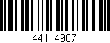 Código de barras (EAN, GTIN, SKU, ISBN): '44114907'