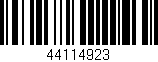 Código de barras (EAN, GTIN, SKU, ISBN): '44114923'