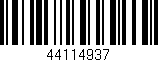 Código de barras (EAN, GTIN, SKU, ISBN): '44114937'