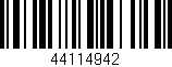 Código de barras (EAN, GTIN, SKU, ISBN): '44114942'