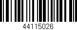Código de barras (EAN, GTIN, SKU, ISBN): '44115026'