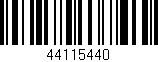 Código de barras (EAN, GTIN, SKU, ISBN): '44115440'