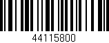 Código de barras (EAN, GTIN, SKU, ISBN): '44115800'